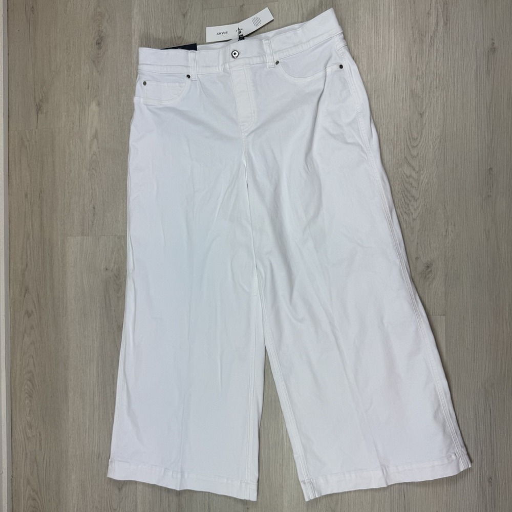 Spanx SPANXshape EveryWear Wide Leg Jeans Womens 2X Petite White - Picture 3 of 6